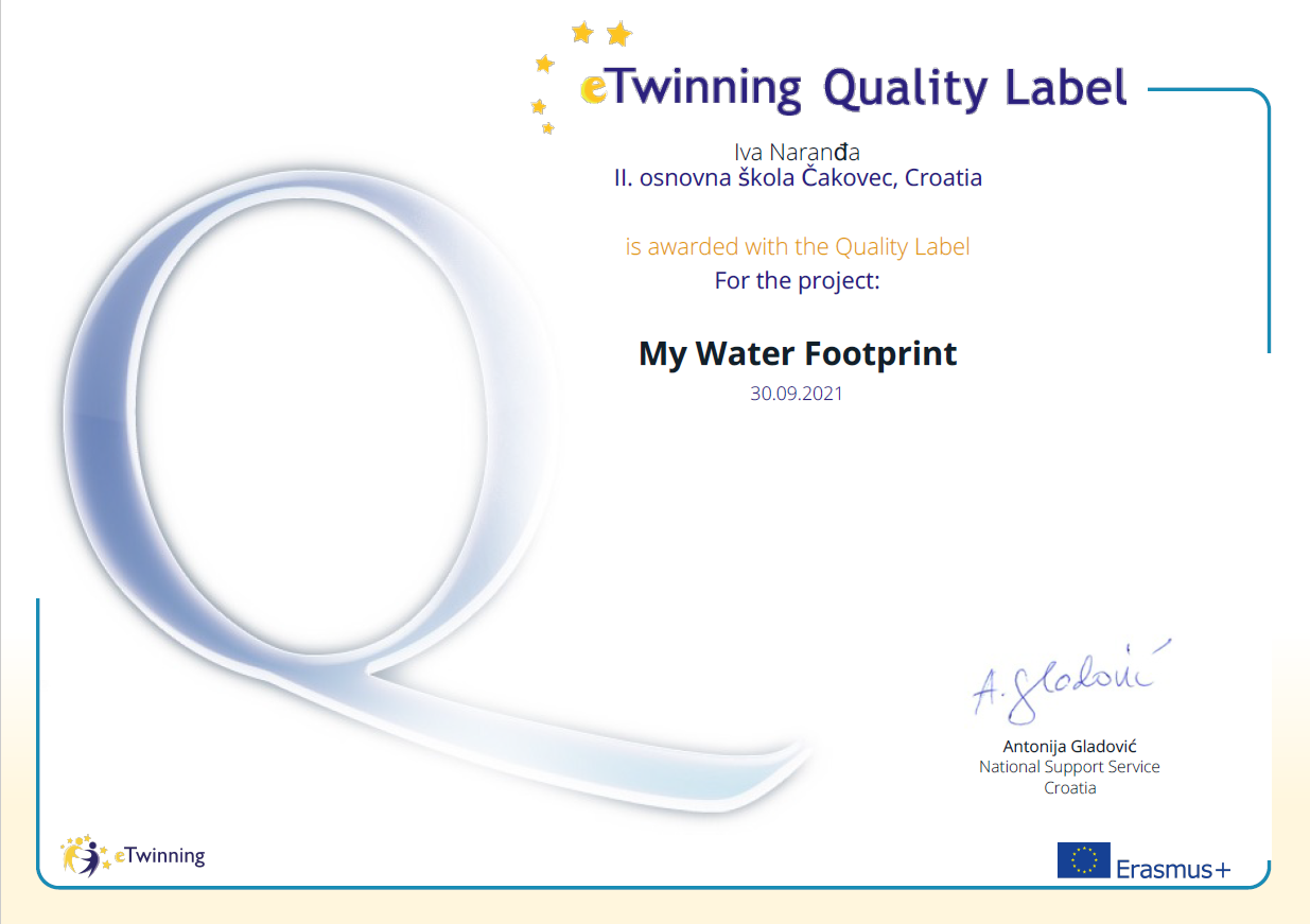 Quality Label Iva Naranđa My Water Footprint