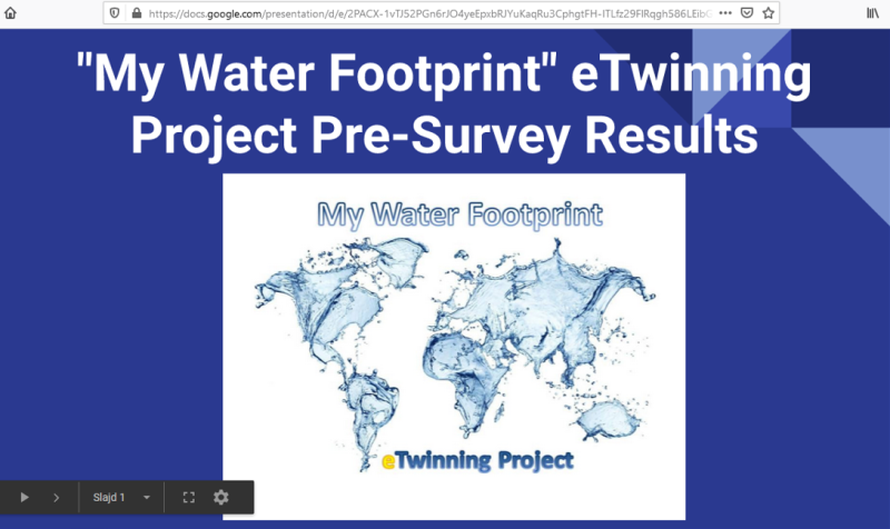 My Water Footprint - rezultati inicijalnog upitnika