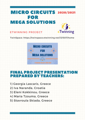 eTwinning project Micro circuits for Mega solutions - final presentation