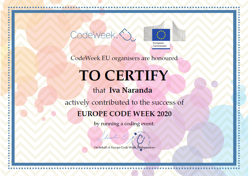 Codeweek certificate