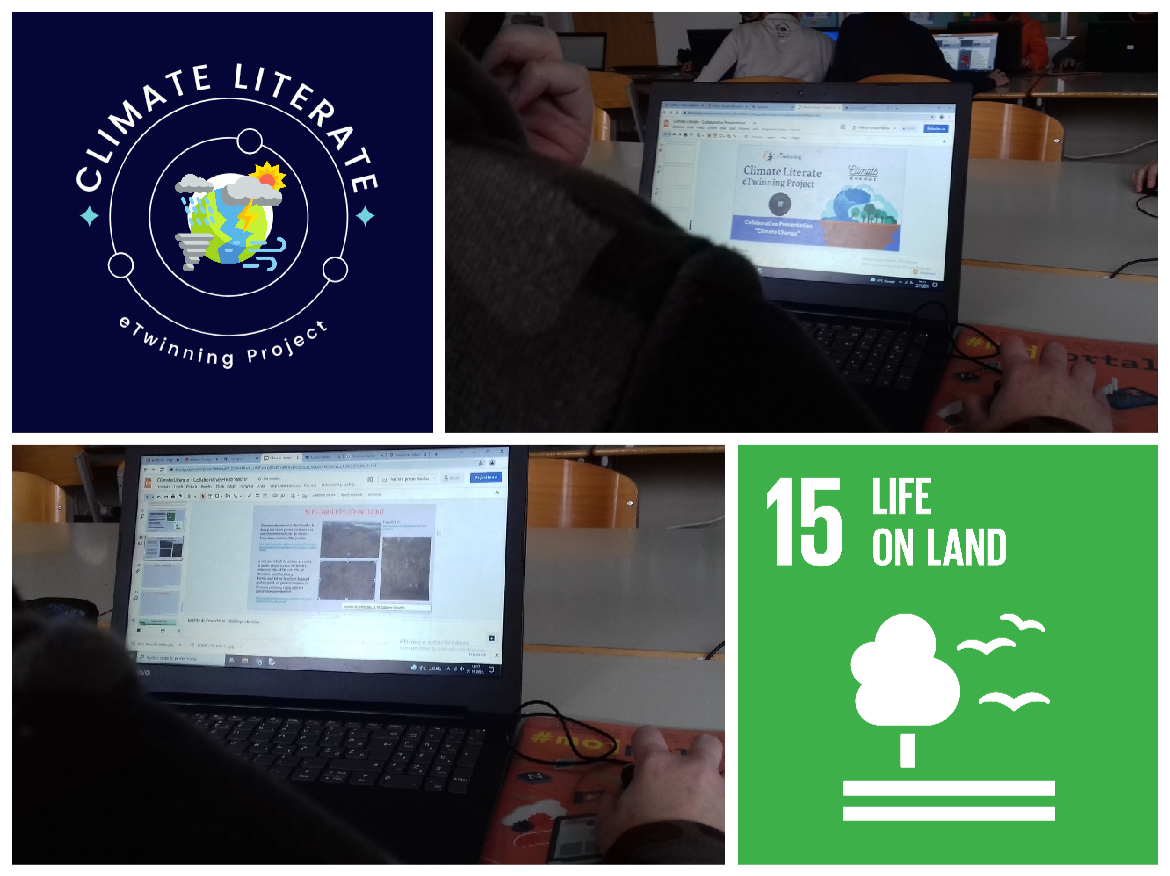 eTwinning project Climate Literate - presentation Climate Change - SDG 15