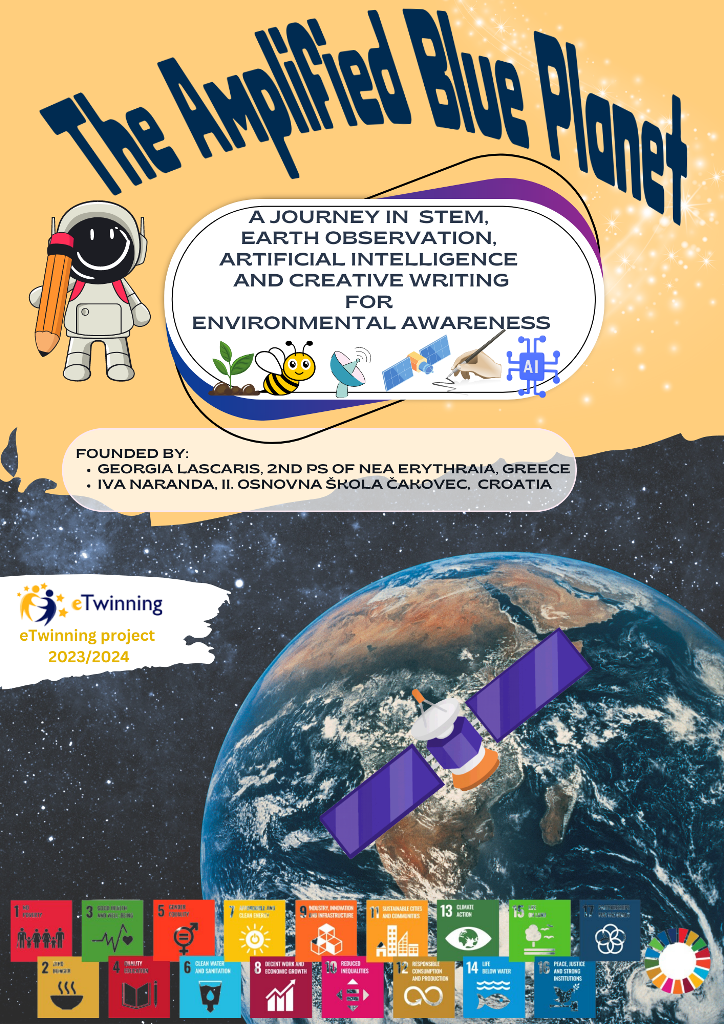 The Amplified Blue Planet: A Journey in STEM, Earth Observation, Artificial Intelligence and Creative Writing for Environmental Awareness
