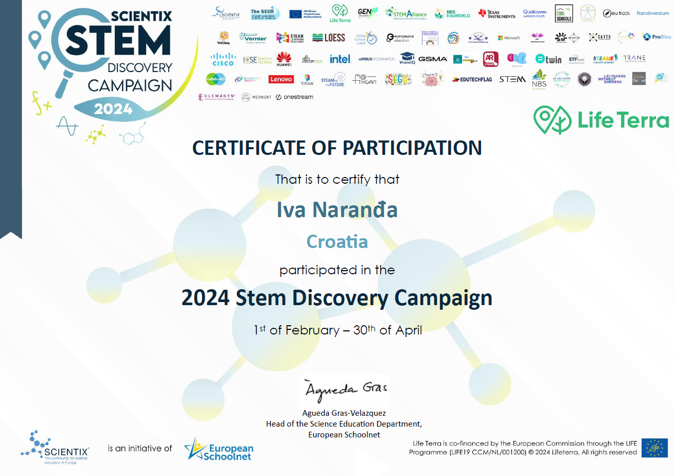 STEM DC 2024 certificate