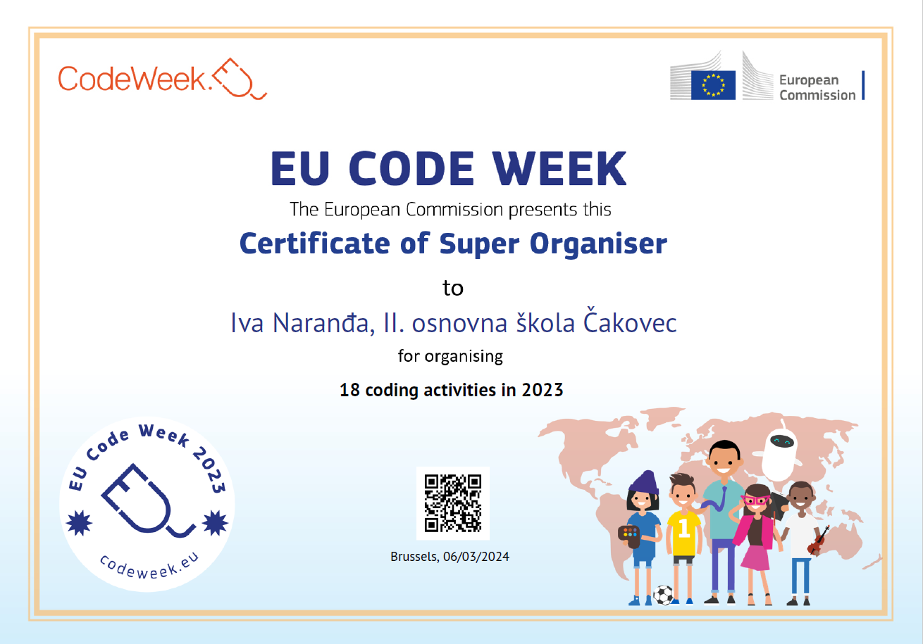 CodeWeek Certificate Super Organiser 2023