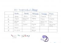 Lesson timetable 4b 2014/15